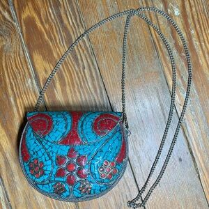 Boho metal cross body